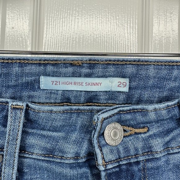 WOMEN'S LEVIS 721 HIGH RISE SKINNY JEANS W29 L28 - Picture 5 of 14